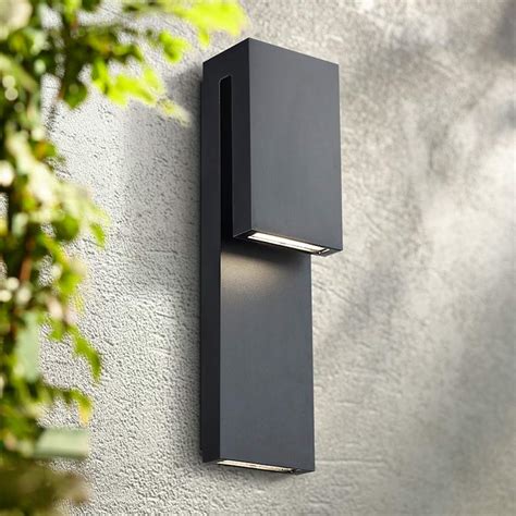 exterior lights black|contemporary black outdoor wall light.